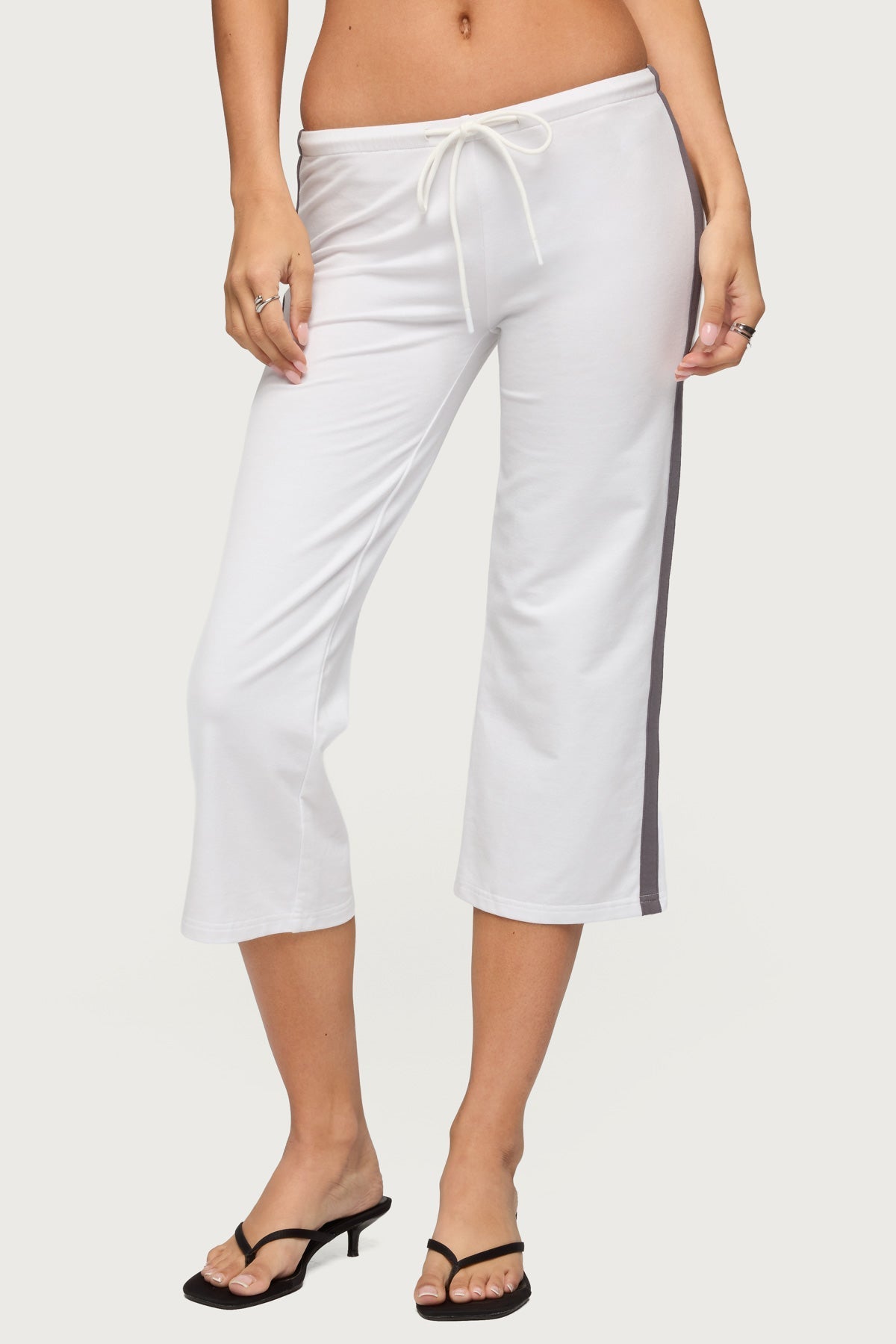 Milene Contrast French Terry Capri Trousers
