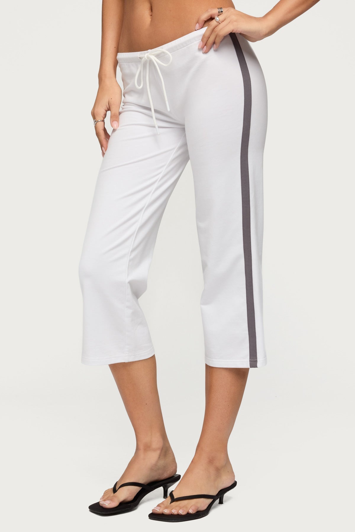 Milene Contrast French Terry Capri Trousers