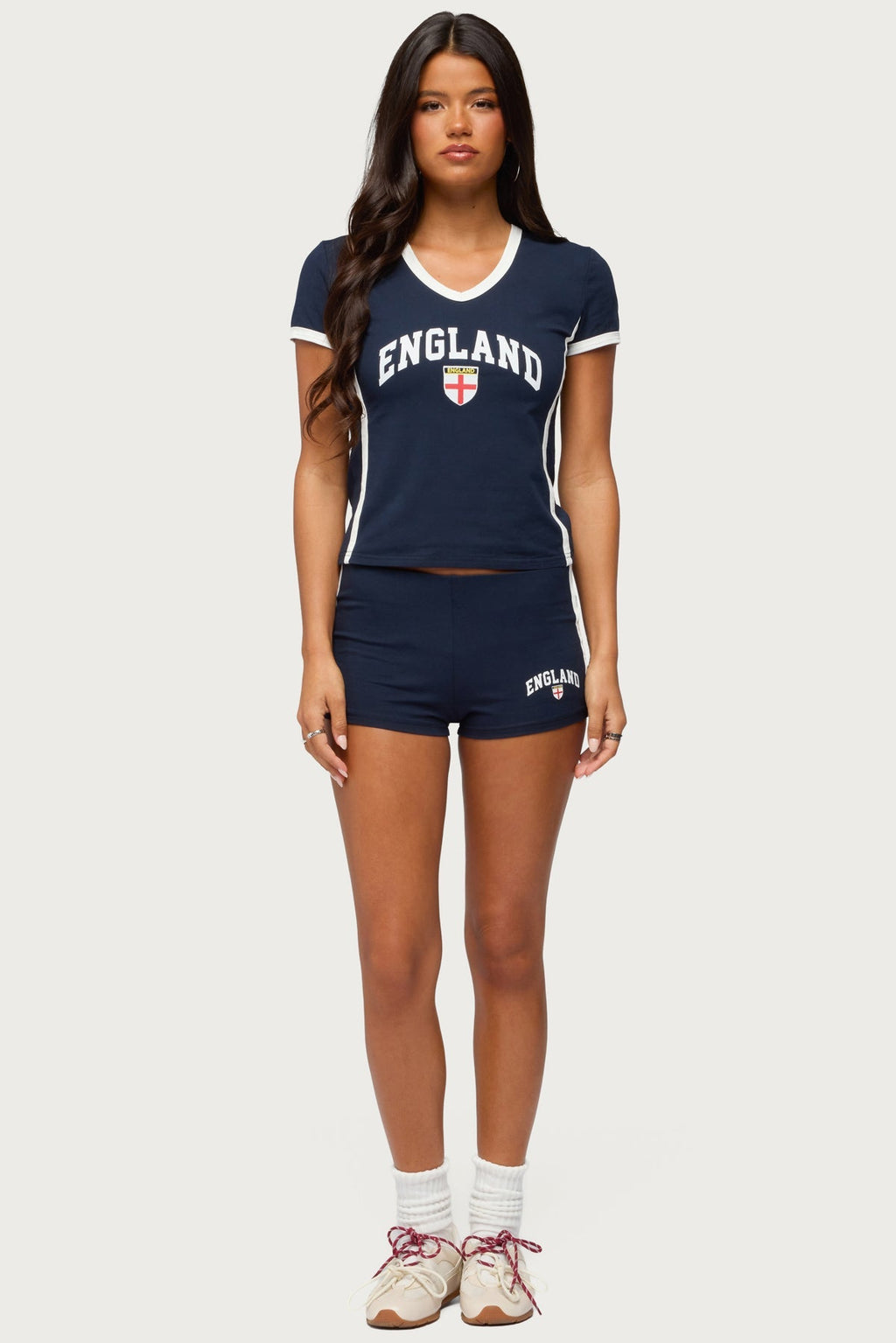 England Girl V Neck T Shirt