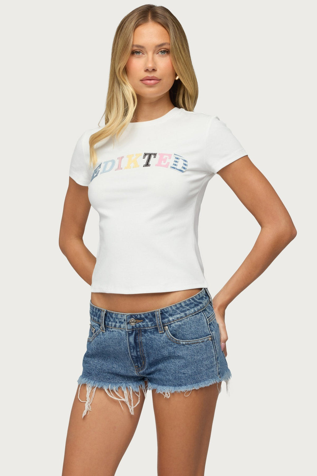 Edikted Patchwork Baby T Shirt