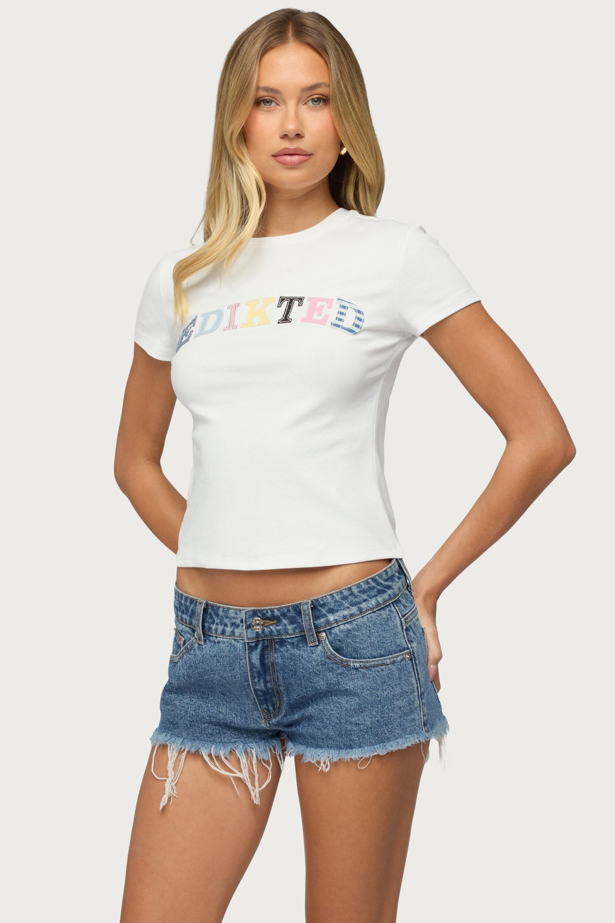 Edikted Patchwork Baby T Shirt